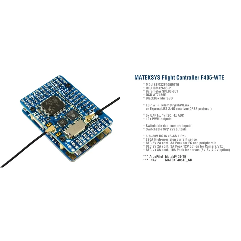 SkyDElFor MATEK Mateksys F405- - Mateksys Flight Controller F405 Wte recension och pris