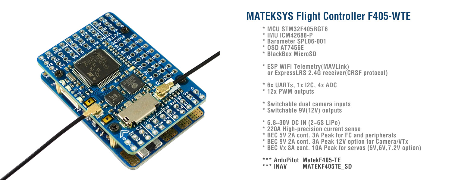 Matek Mateksys Flight Controll - Mateksys Flight Controller F405 Wte recension och pris