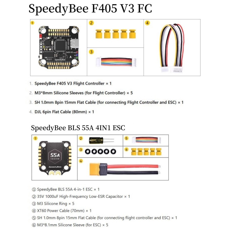 SpeedyBee F4 F405 V4 55A BLS 3 - Speedybee F405 V4 Bls 55A Stack recension och pris